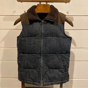 Ralph Lauren denim vest with Sherpa collar